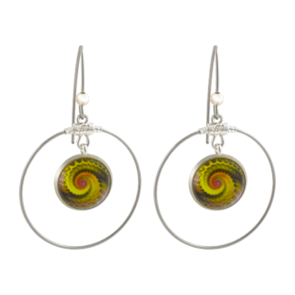 Amalfi - Circular Earring with Neutral Patina
