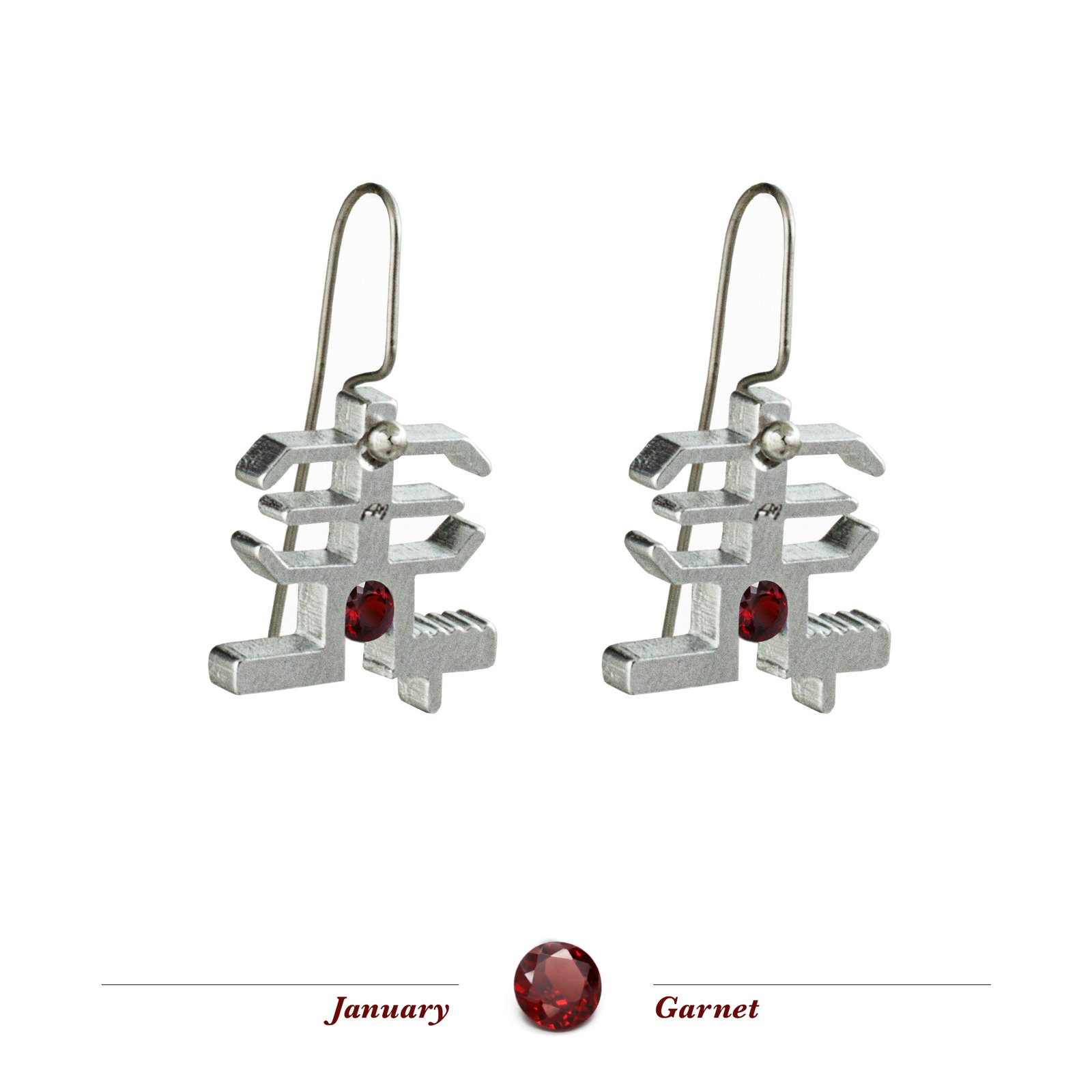 Hook-Earring-BirthStone-computer-jewelry-scheda-granato
